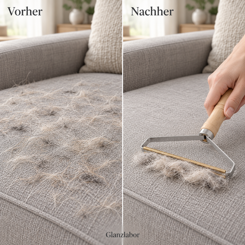 Fellfrei Mini – Fussel- & Tierhaar-Schaber mit Kupferklinge