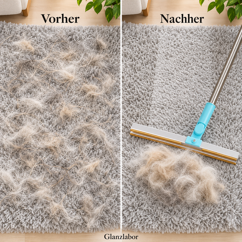 Fellfrei Rake Set – Tierhaar-Schaber mit Teleskop-Teppichrake
